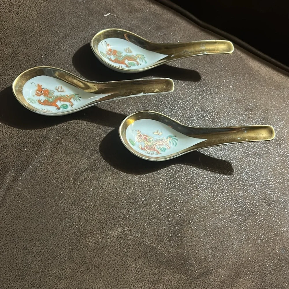 Vintage Japan Soup Spoon set if 3